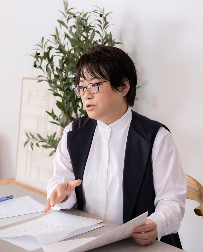 金巻とも子氏インタビュー風景